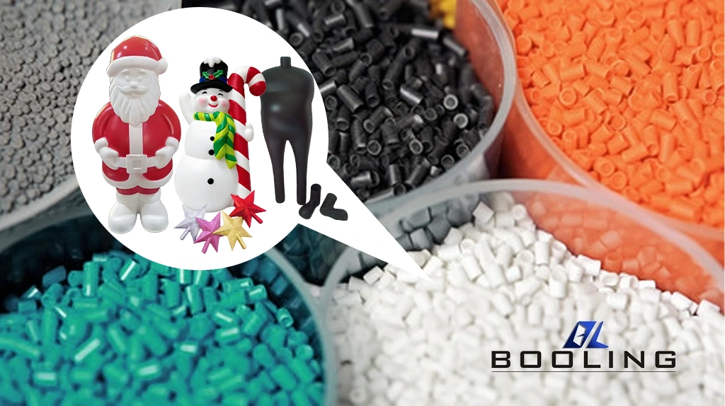 Various plastic materials can be used to manufacture different blow-molded products, such as Christmas snowmen, Christmas wands, Christmas decorations, etc.