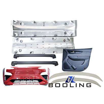 Automobile bumper, luggage rack, door, spoiler molds and products