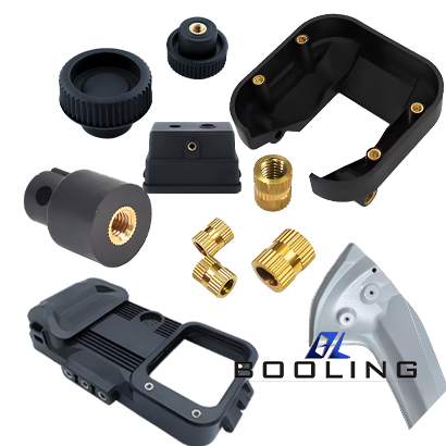 insert molded plastic products and metal parts