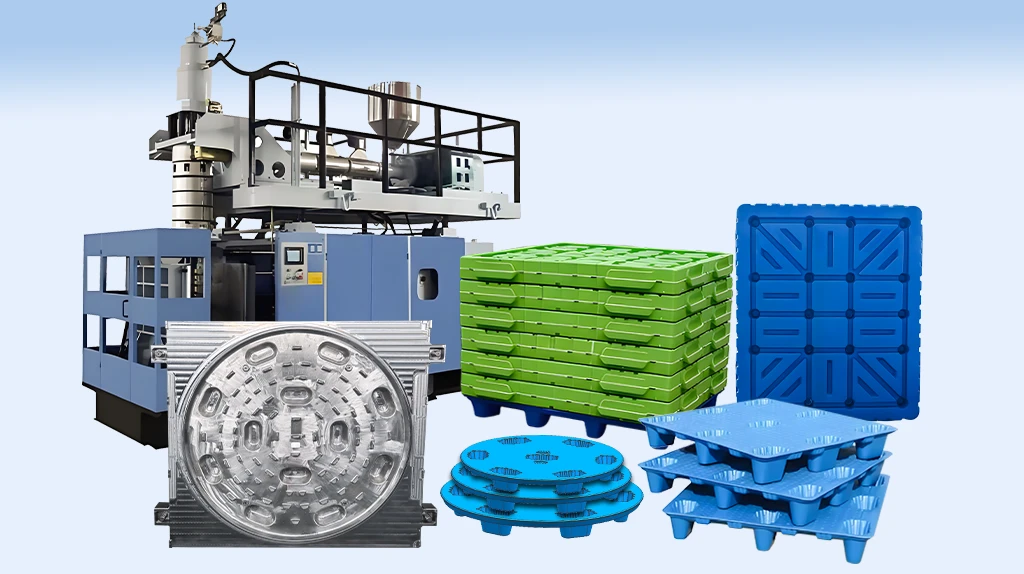 Round and square pallet blow mold