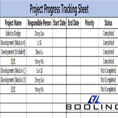 Production & Project Progress Tracking Sheet